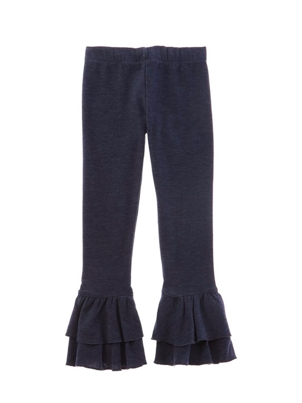 NWT Chaser Big Girls Cha Cha Leggings In Avalon Blue With Tiered Ruffle Cuffs 12